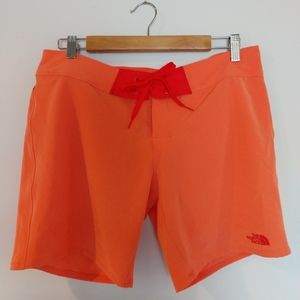 The North Face Logo Tangerine Orange Board Shorts